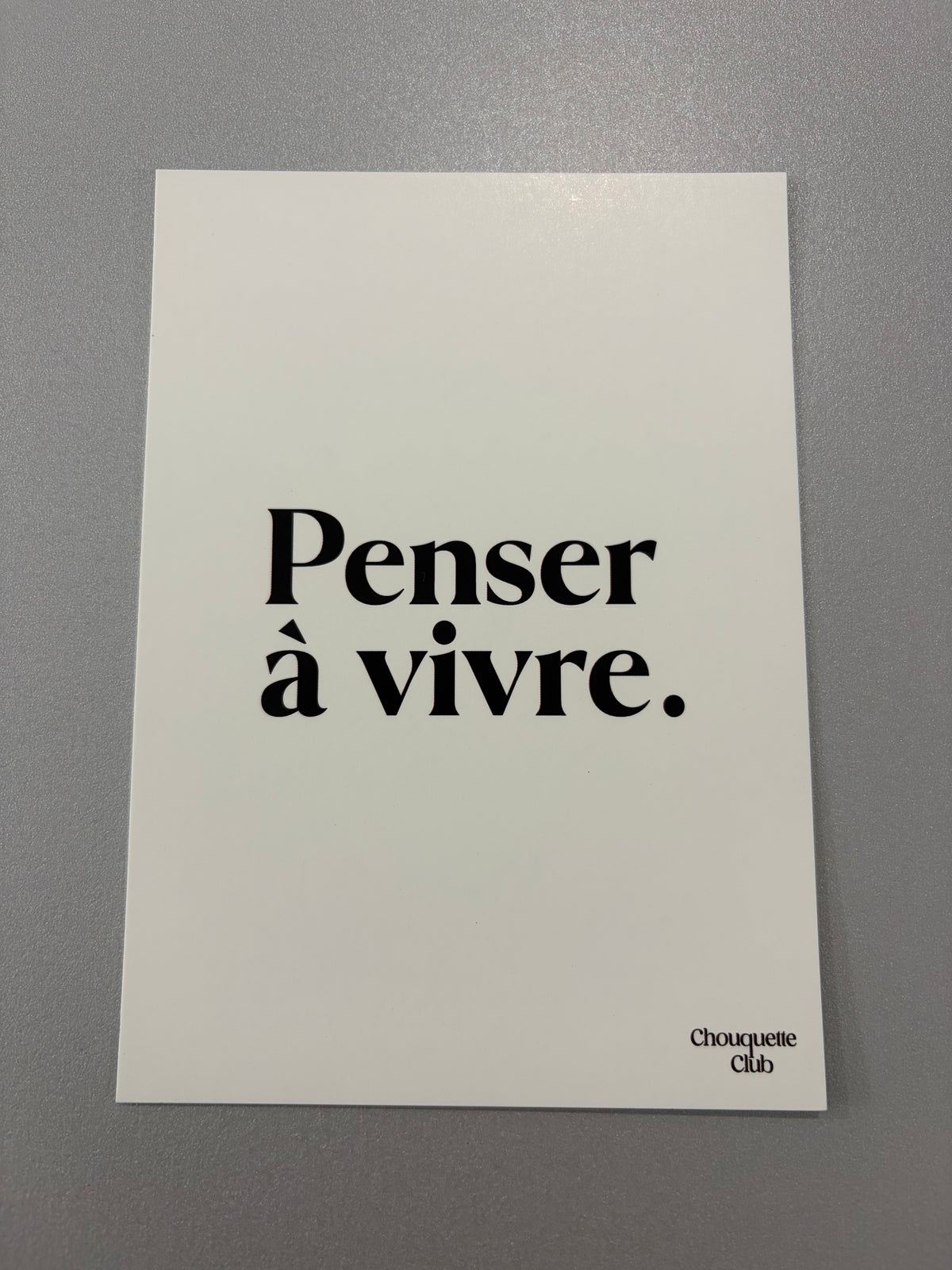 Carte de vœux « Penser à vivre. »