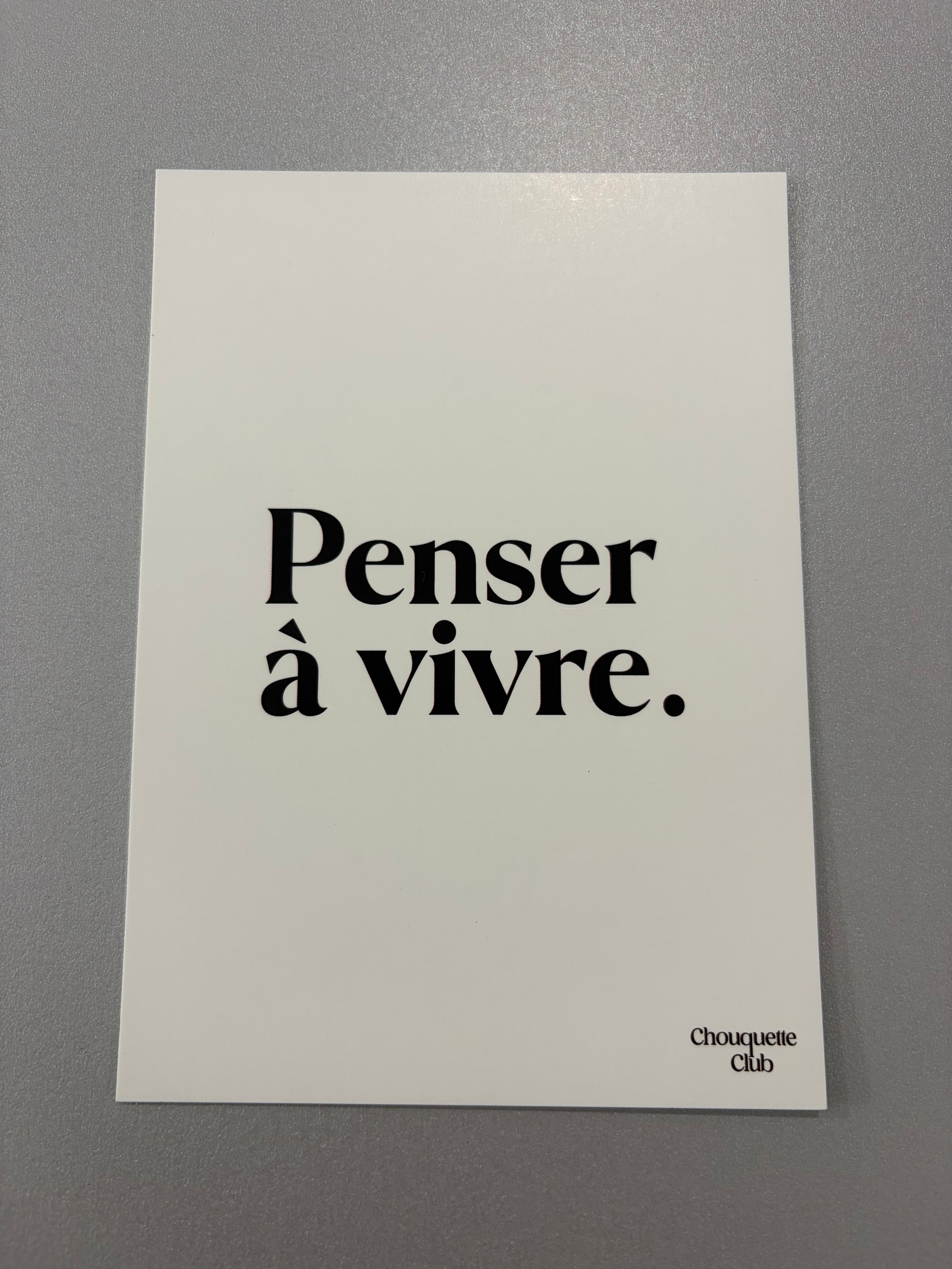 Carte de vœux « Penser à vivre. »
