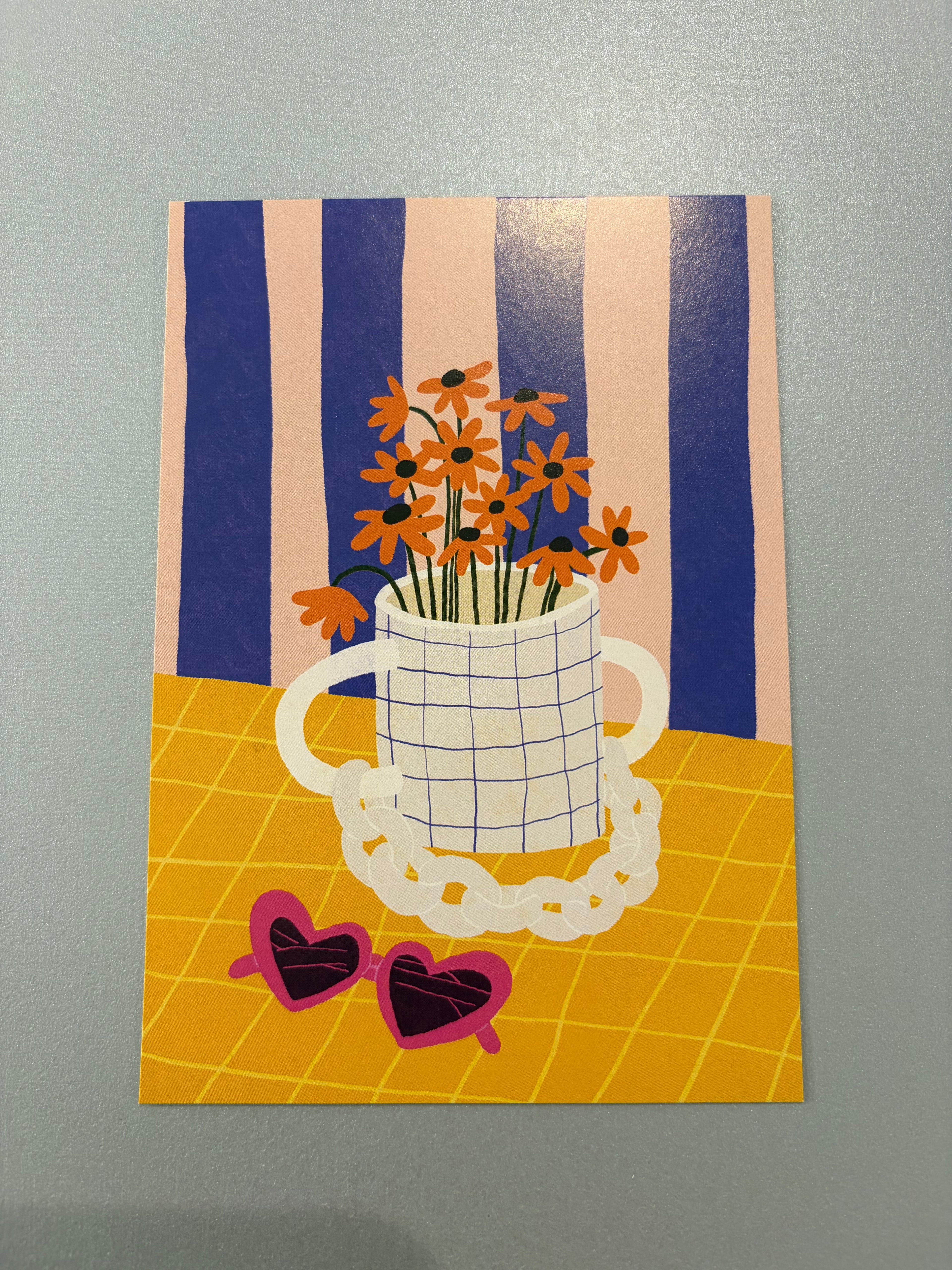 Carte de vœux « Vase fleuri »