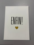 Carte de vœux « Enfin ! »