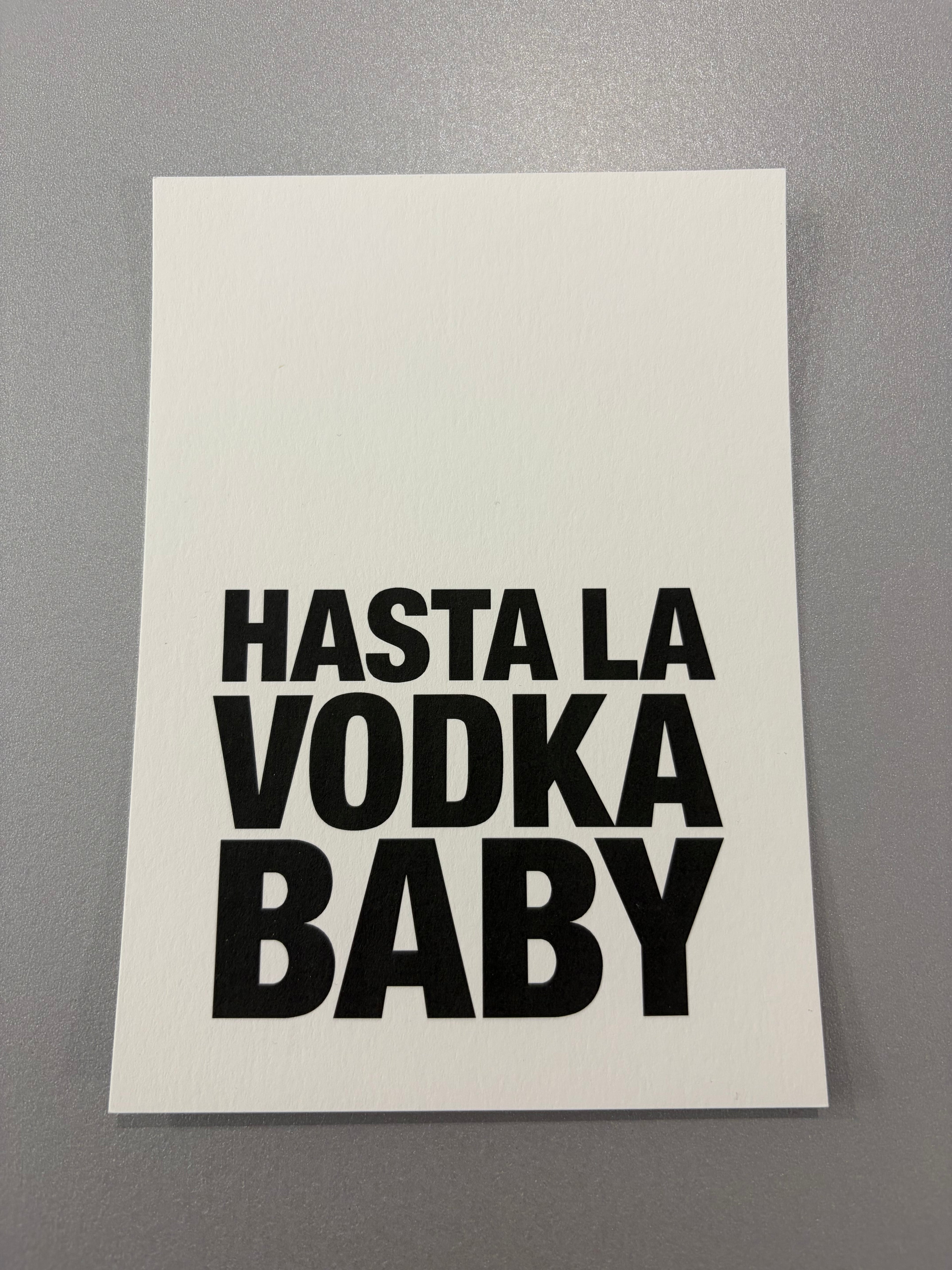 Carte de vœux « Hasta la vodka baby »