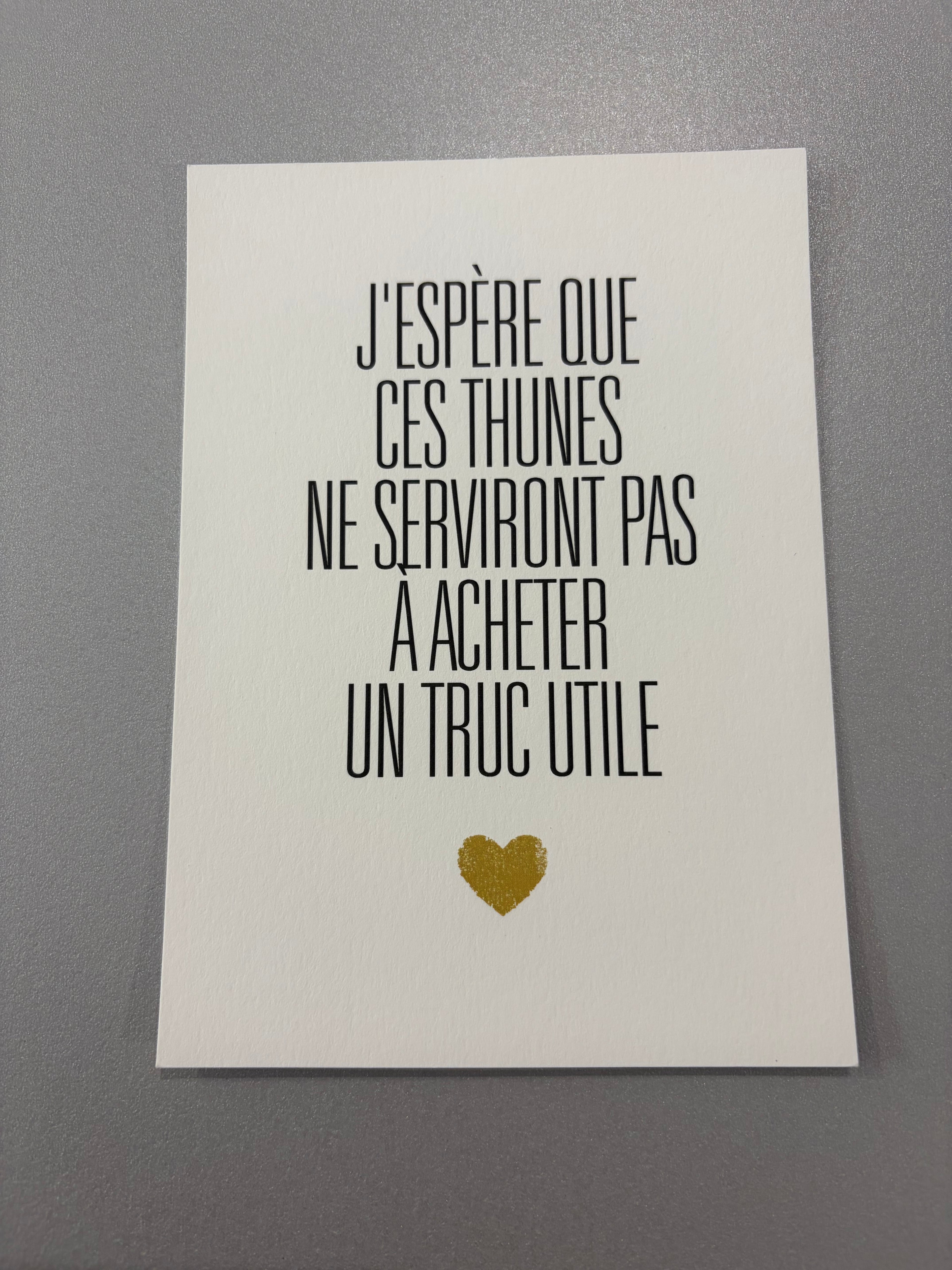 Carte de vœux « J’espère que ces tunes… »