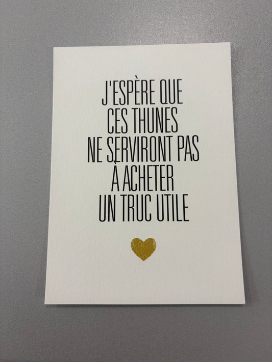 Carte de vœux « J’espère que ces tunes… »