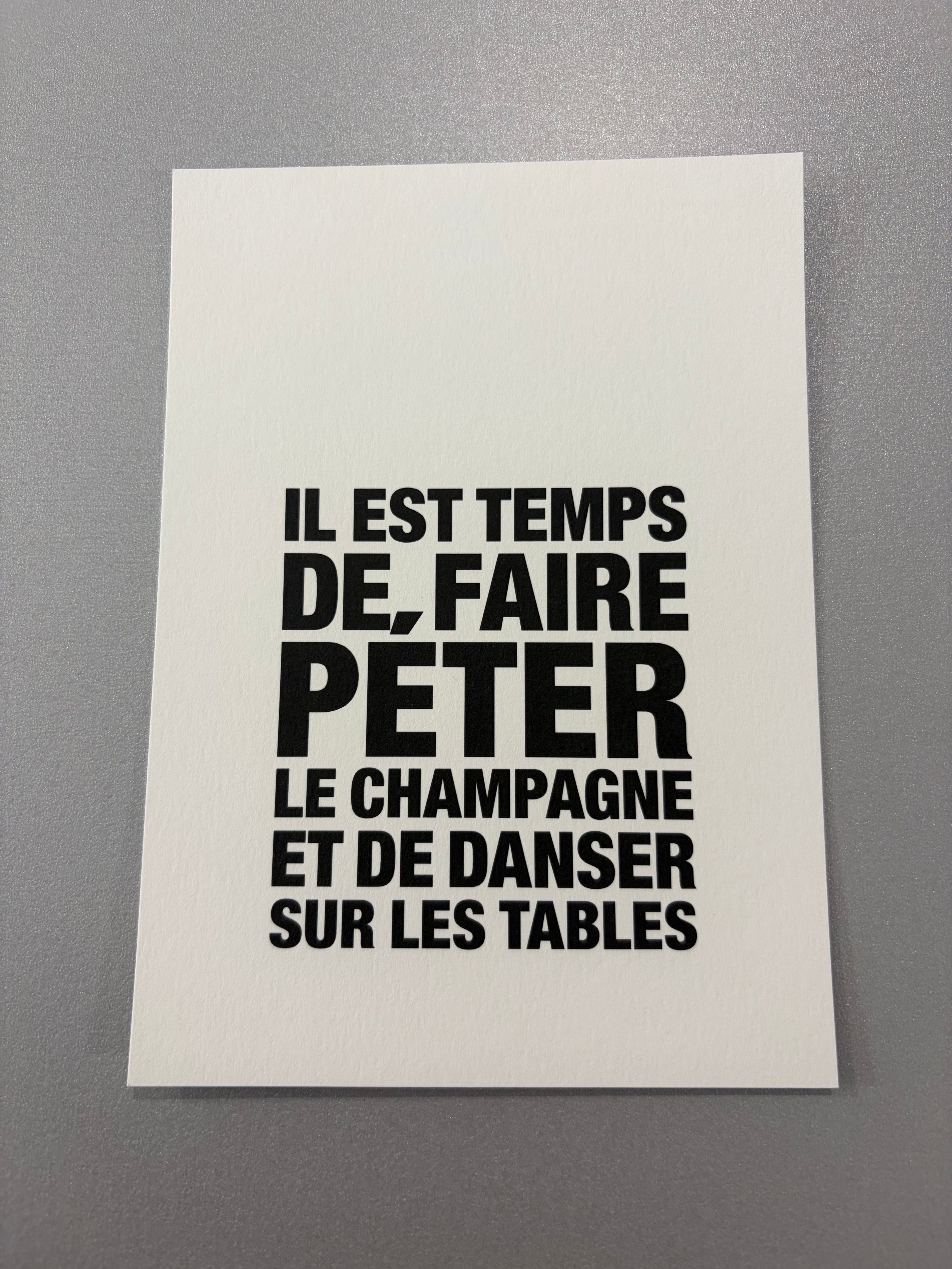 Carte de vœux « Il est temps de faire péter… »
