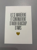 Carte de vœux « Ils se marièrent »
