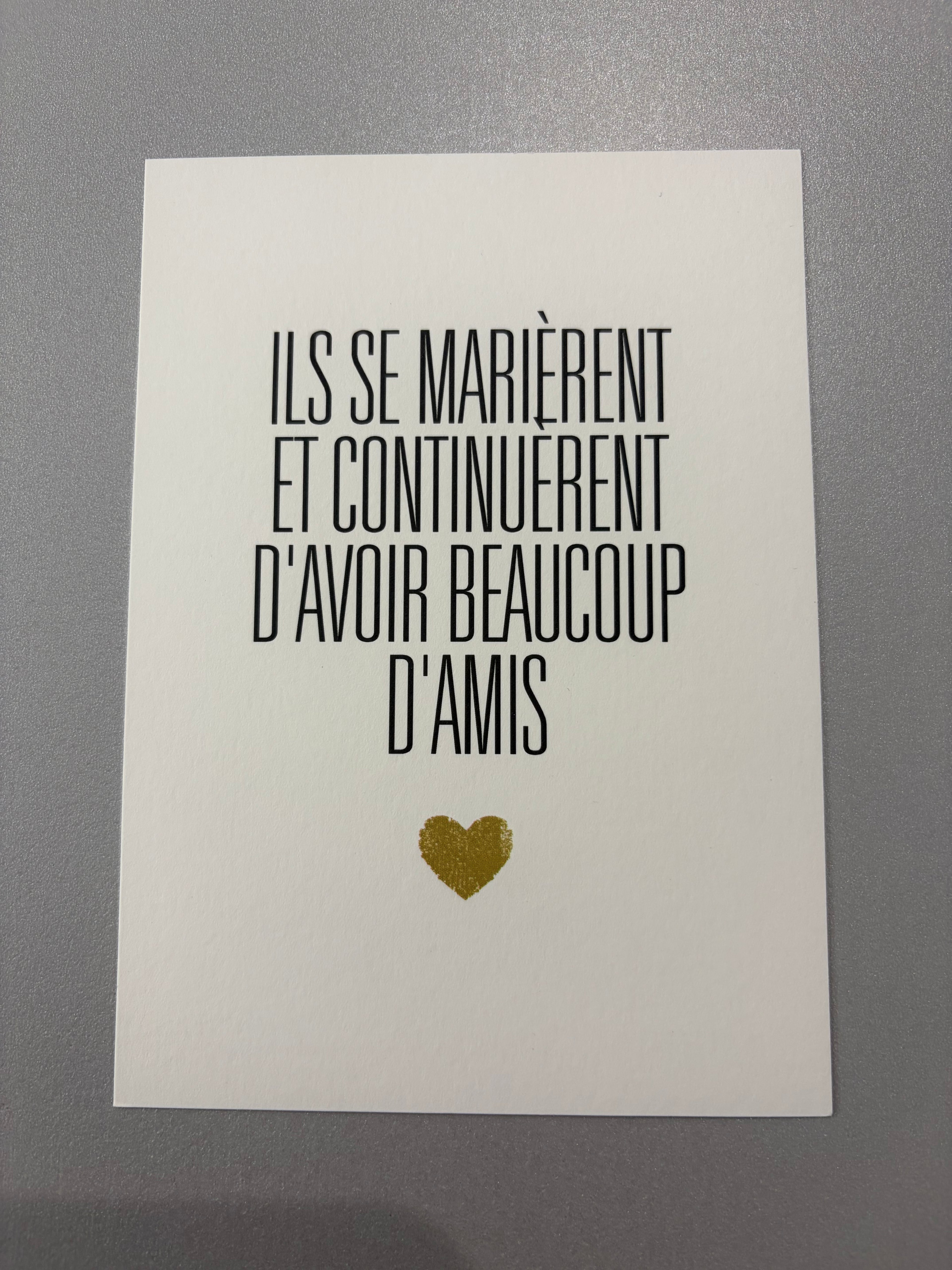 Carte de vœux « Ils se marièrent »