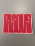 Carte de vœux « Bisous » (rose)