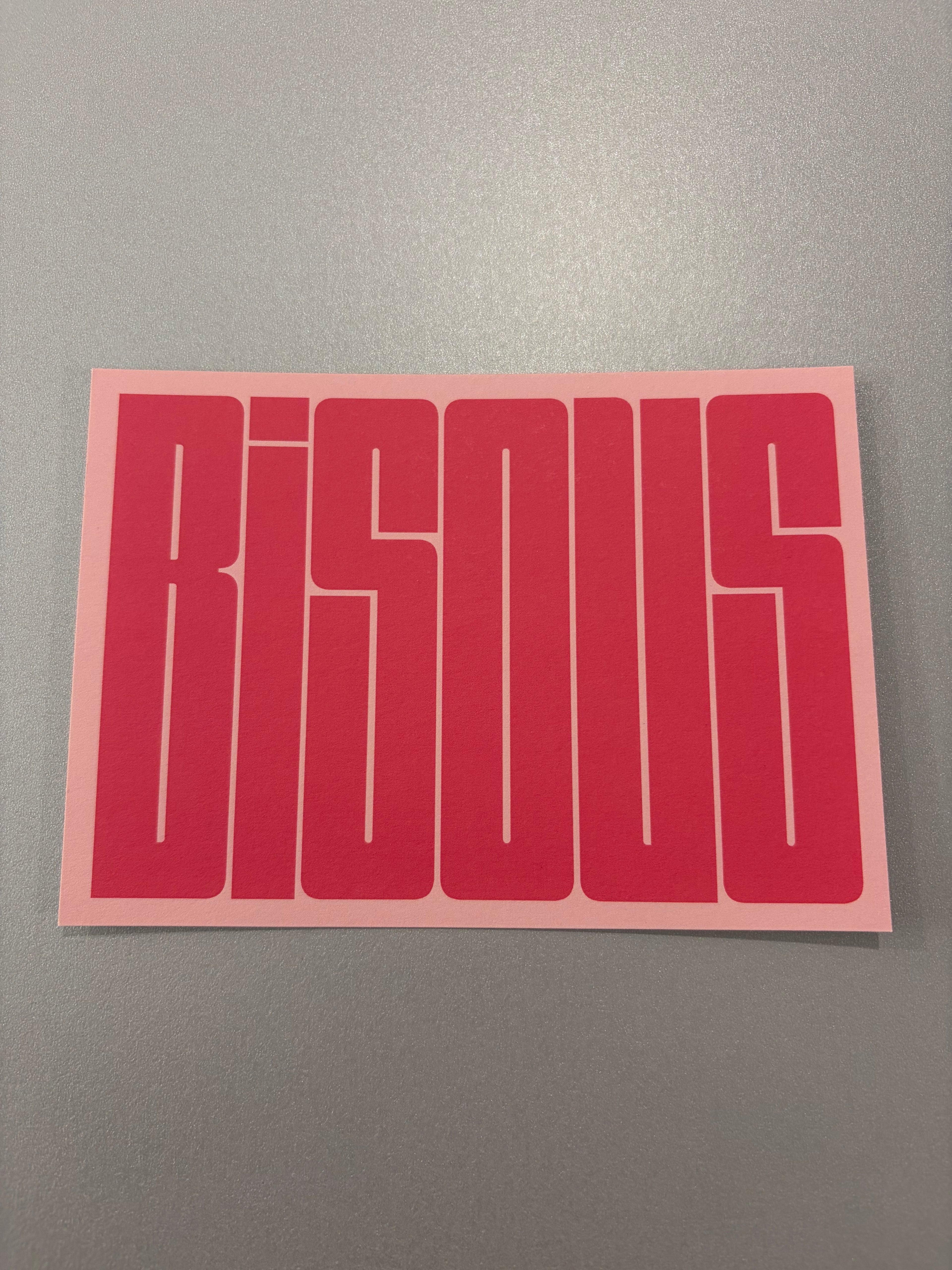 Carte de vœux « Bisous » (rose)