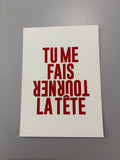 Carte de vœux « Tu me fais tourner la tête »