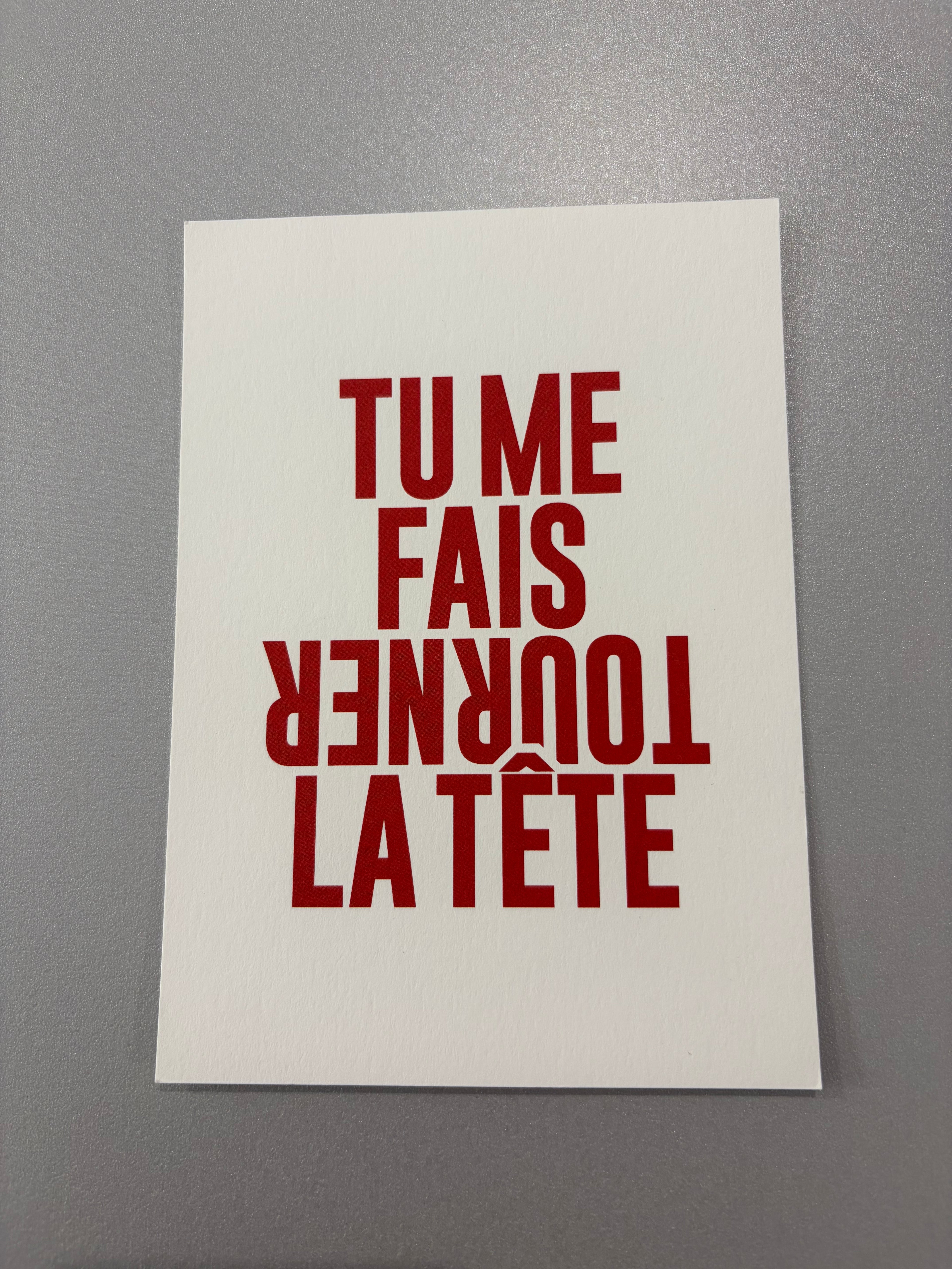 Carte de vœux « Tu me fais tourner la tête »