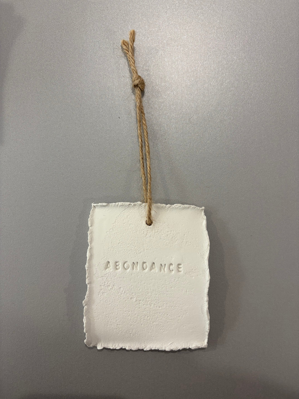 Plaque à message en argile S - à suspendre ou à poser - plusieurs phrases disponibles