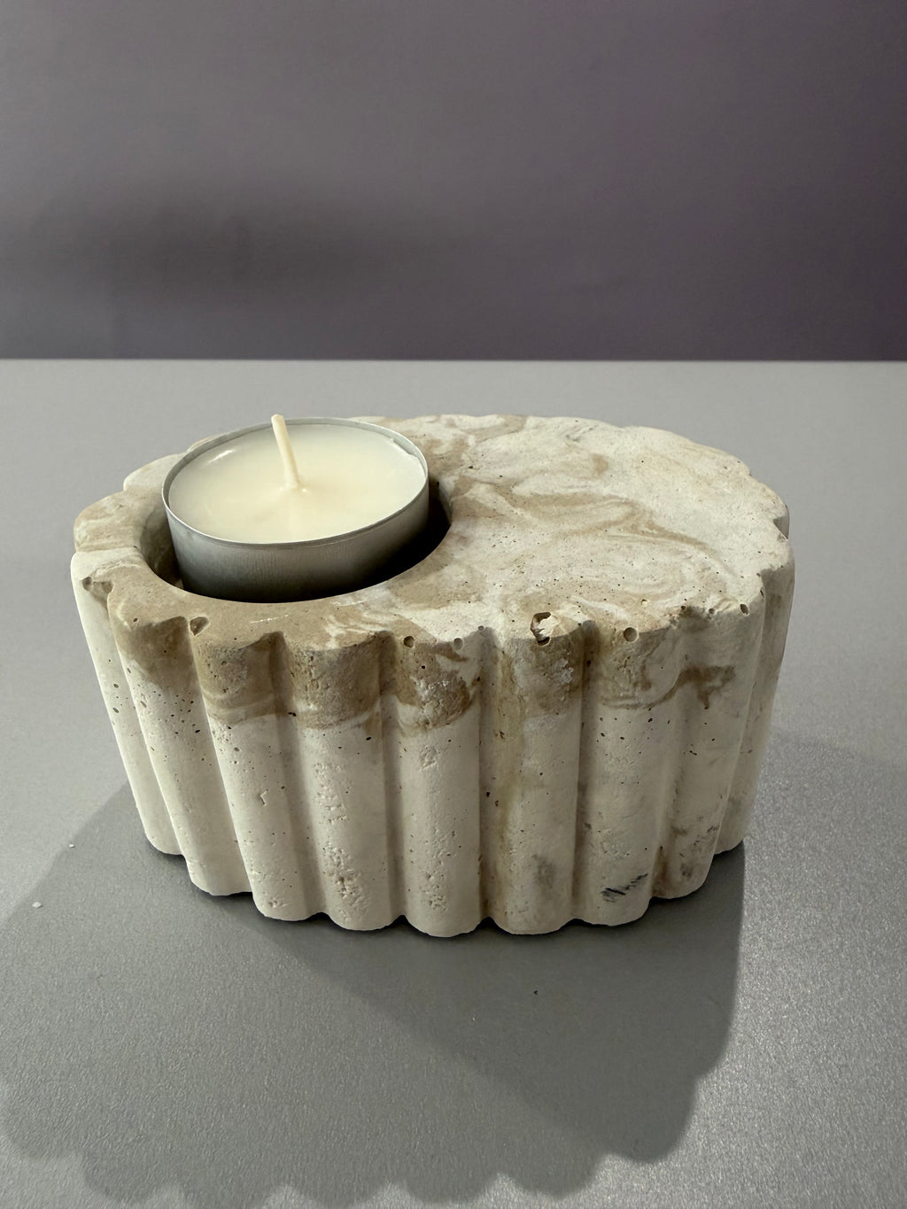 Bougeoir effet marbre