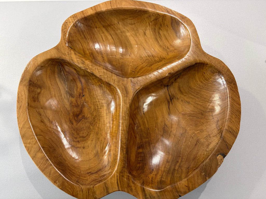 Plateau à 3 compartiments (teak)