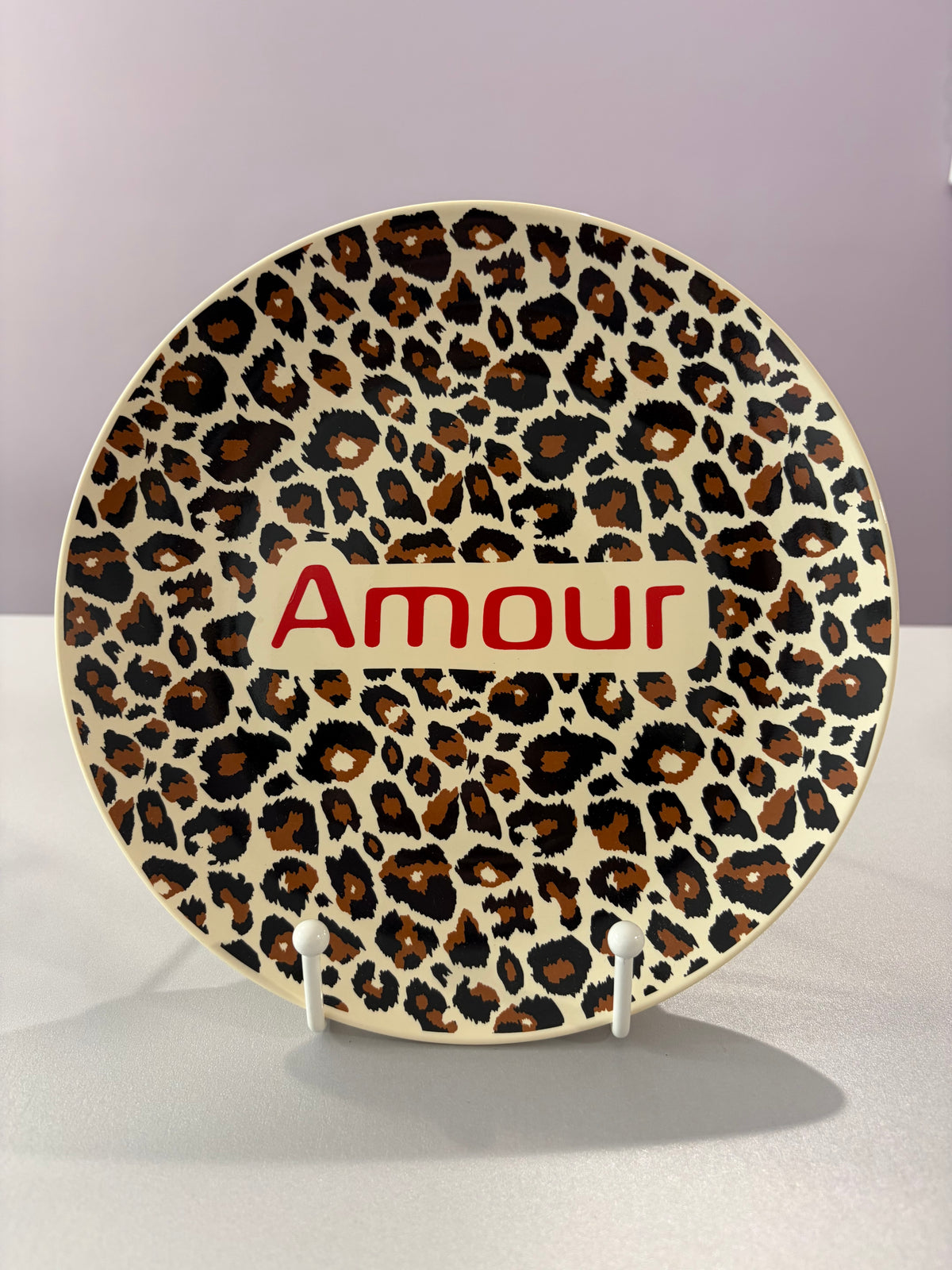 Assiette « Amour » (léopard)
