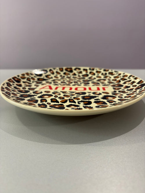Assiette « Amour » (léopard)