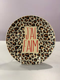 Assiette « J’ai faim » (léopard)