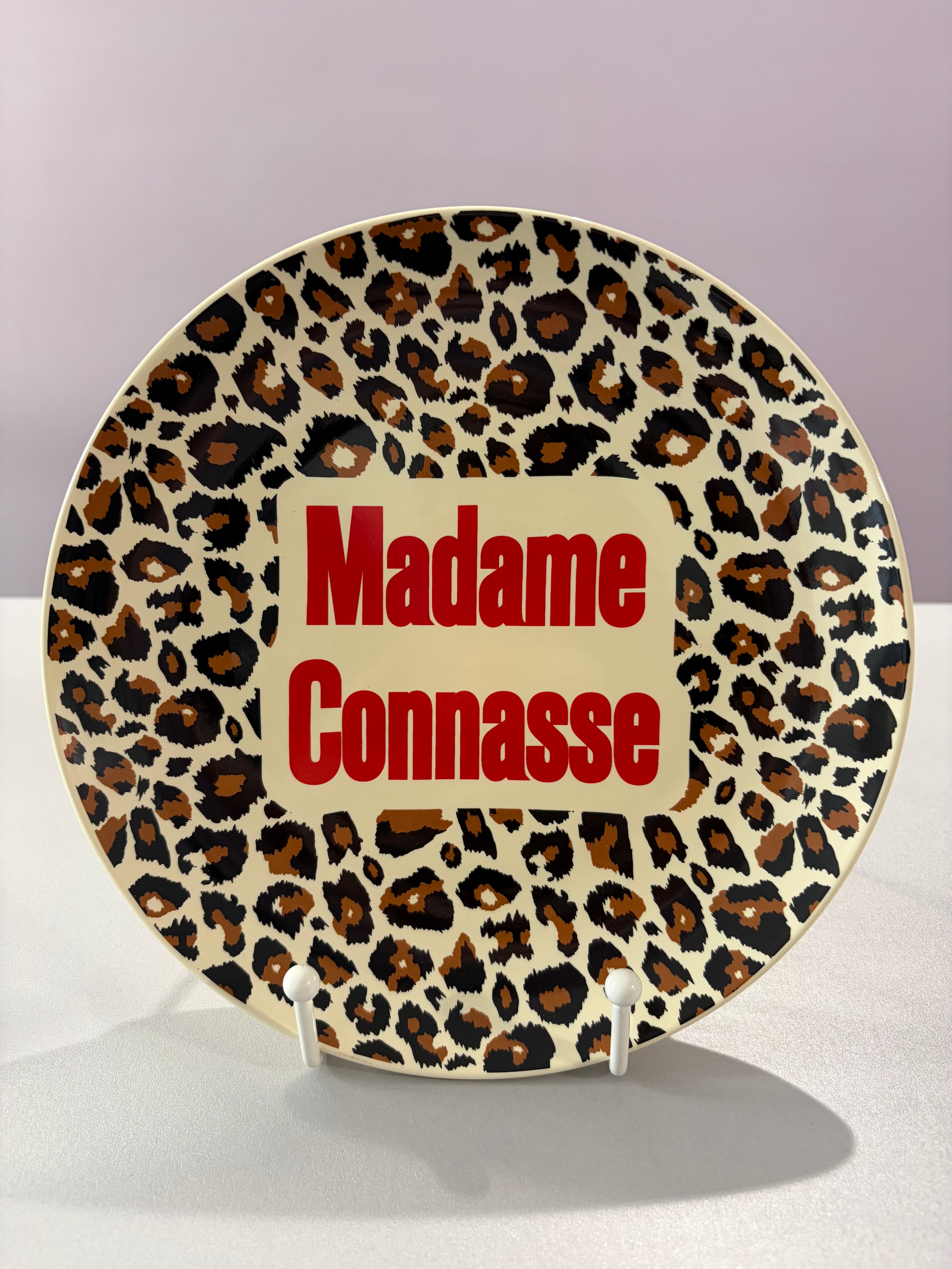 Assiette « Madame connasse » (léopard)