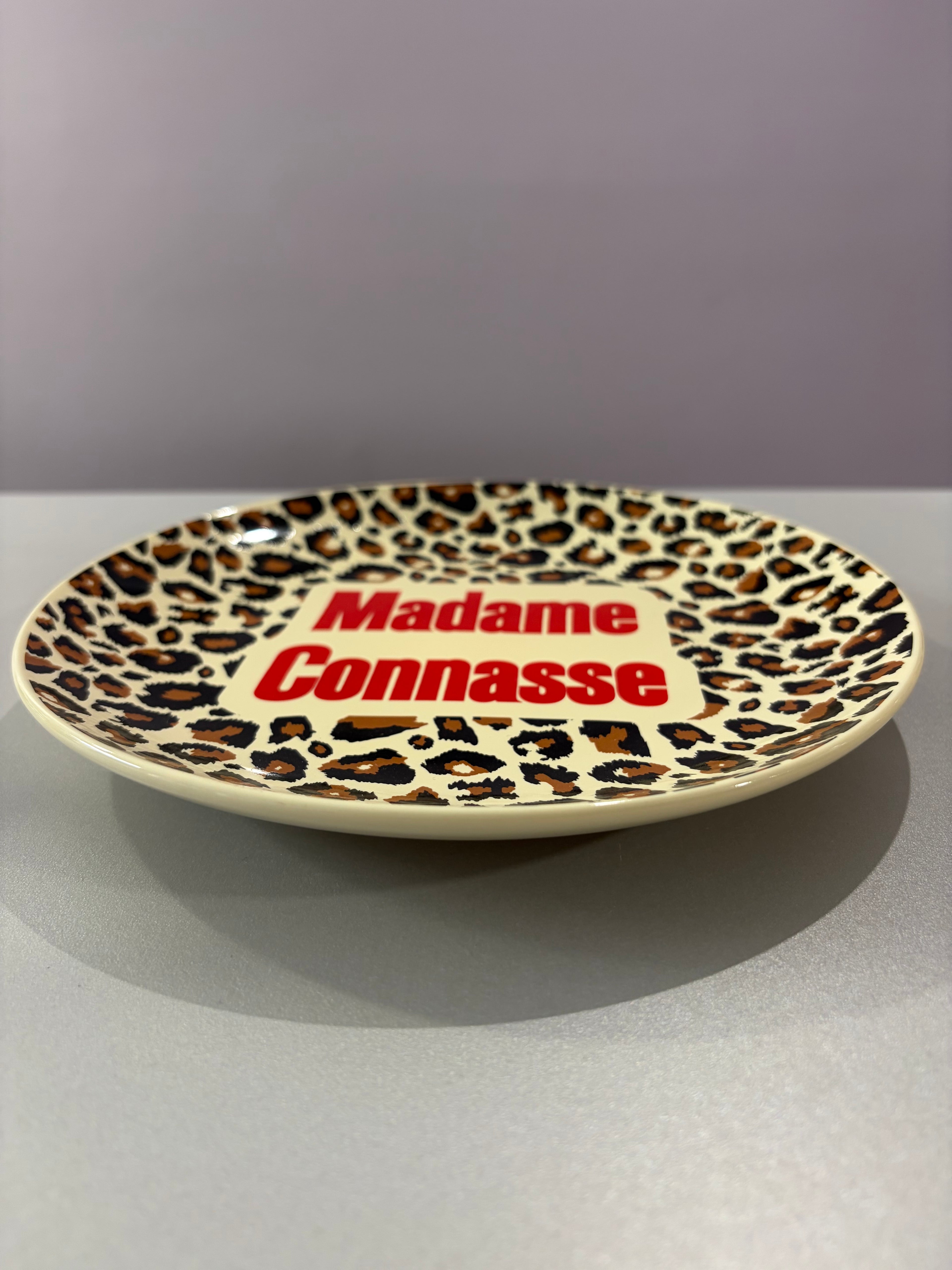 Assiette « Madame connasse » (léopard)