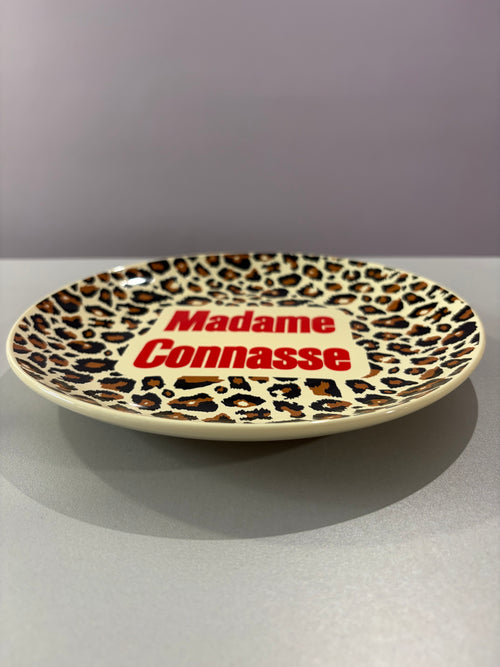 Assiette « Madame connasse » (léopard)