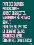 Affiche Mantra #1 (vert sapin et rose)