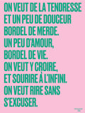 Affiche Mantra #2 (rose et vert)