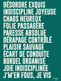 Affiche Mantra #3 (vert et blanc)