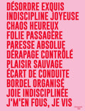 Affiche Mantra #3 (rouge et rose)