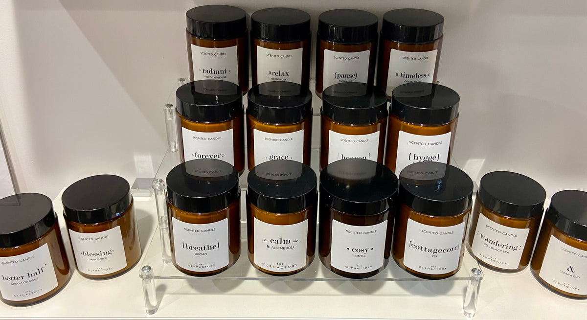 Bougie végétale parfumée « The Olphactory » - différents parfums disponibles