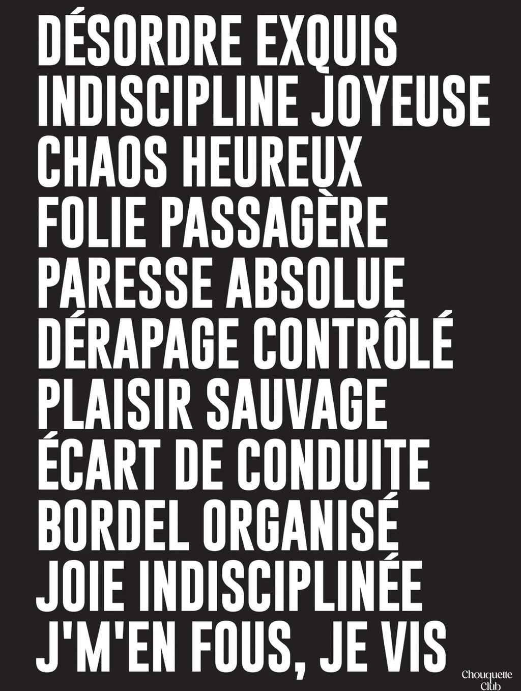 Affiche Mantra #3 (noir et blanc)