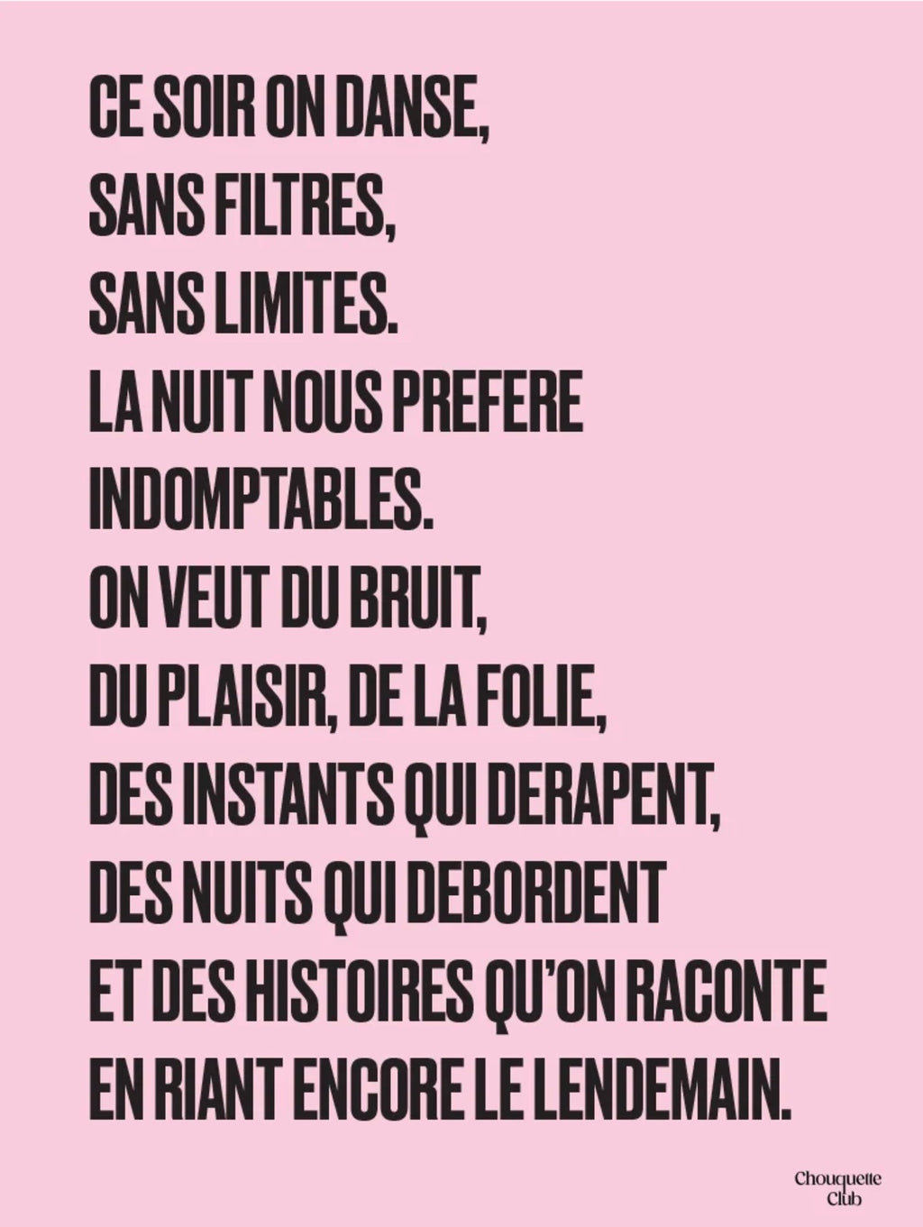 Affiche Mantra #6 (rose et noir)