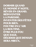 Affiche Mantra #5 (beige et blanc)