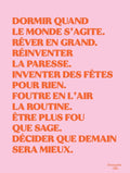 Affiche Mantra #5 (orange et rose)