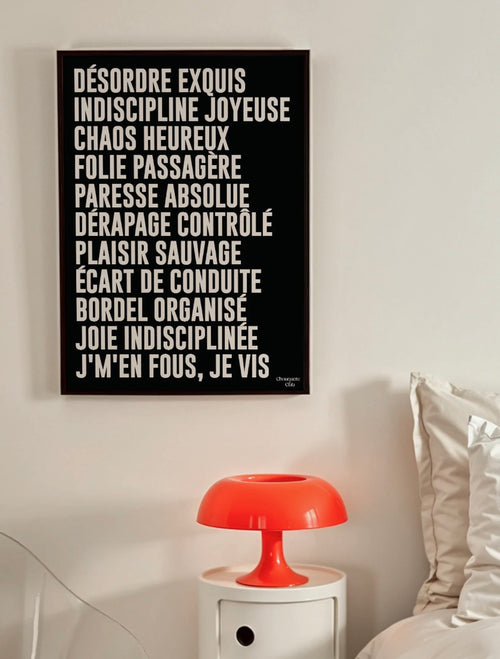 Affiche Mantra #3 (noir et blanc)