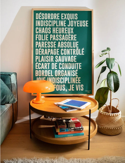 Affiche Mantra #3 (vert et blanc)
