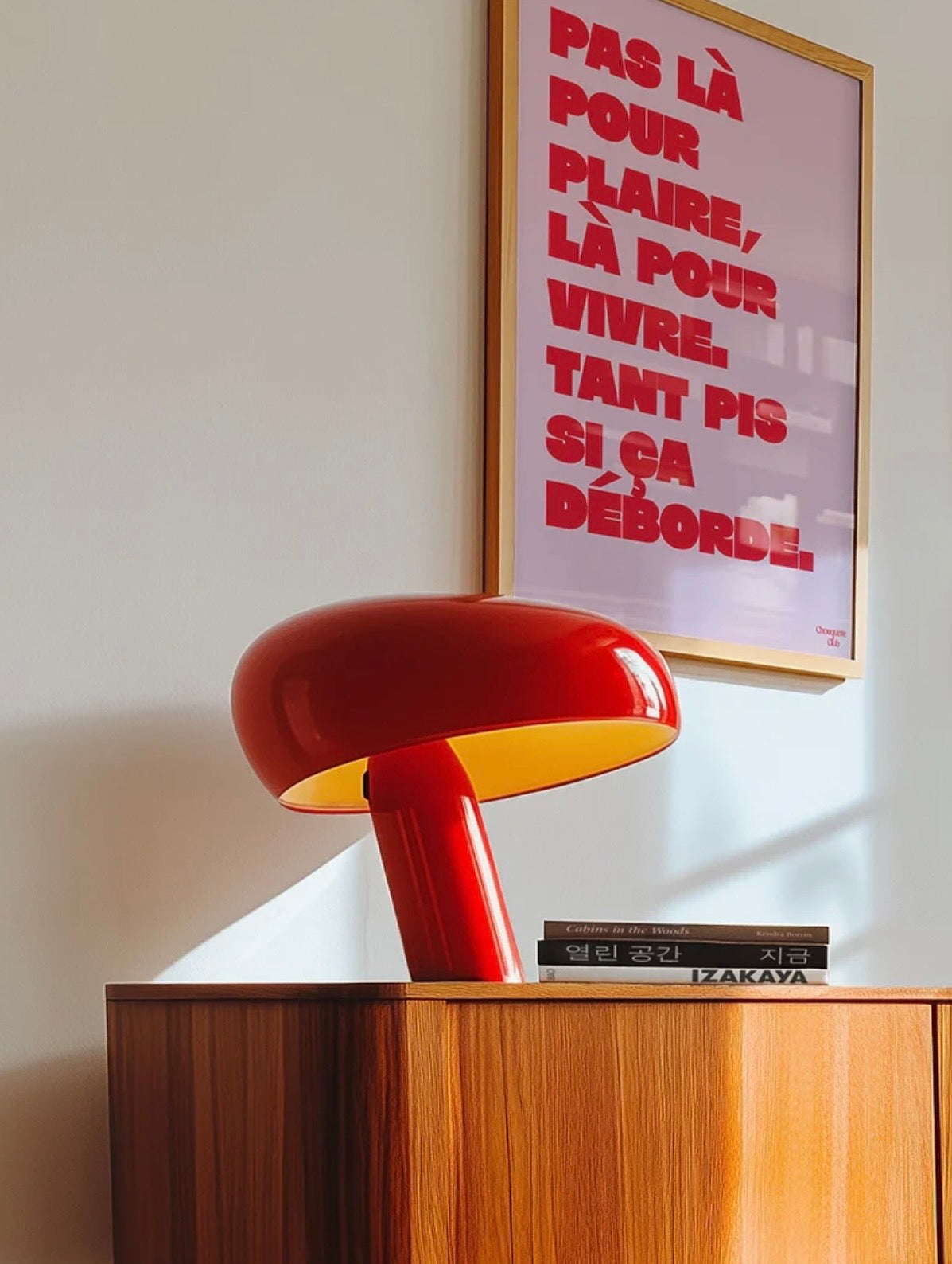 Affiche Mantra #4 (rouge et rose)