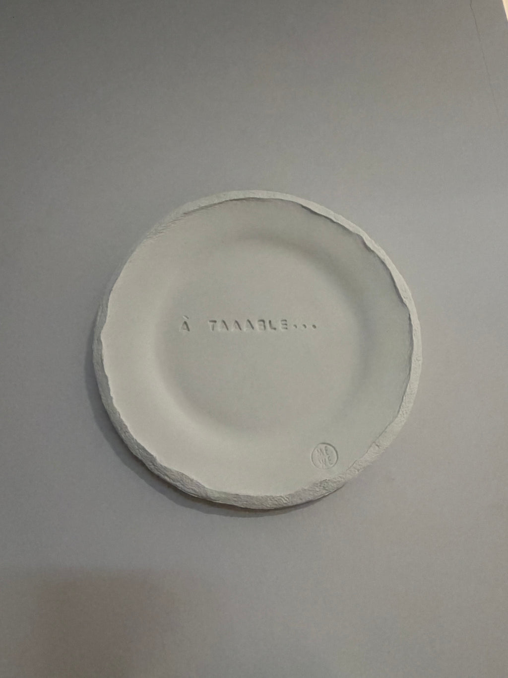 Assiette décorative en argile - à poser ou murale - différentes phrases disponibles