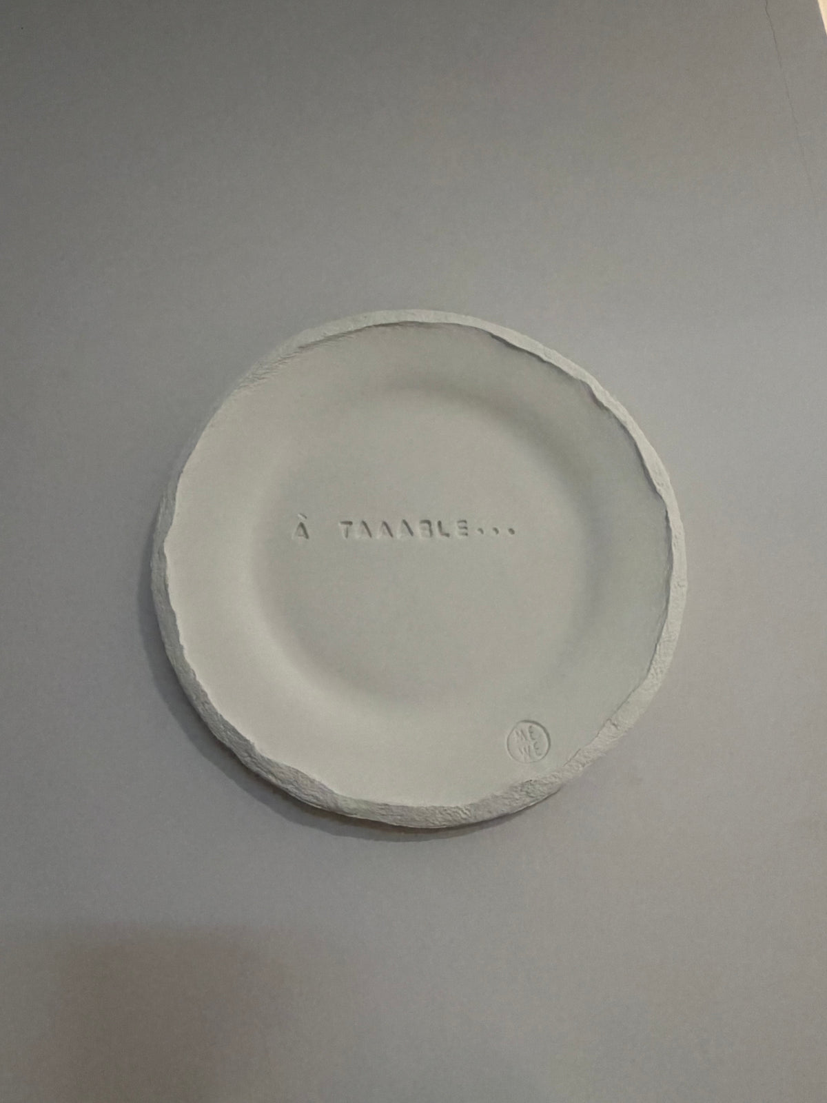 Assiette décorative en argile - à poser ou murale - différentes phrases disponibles