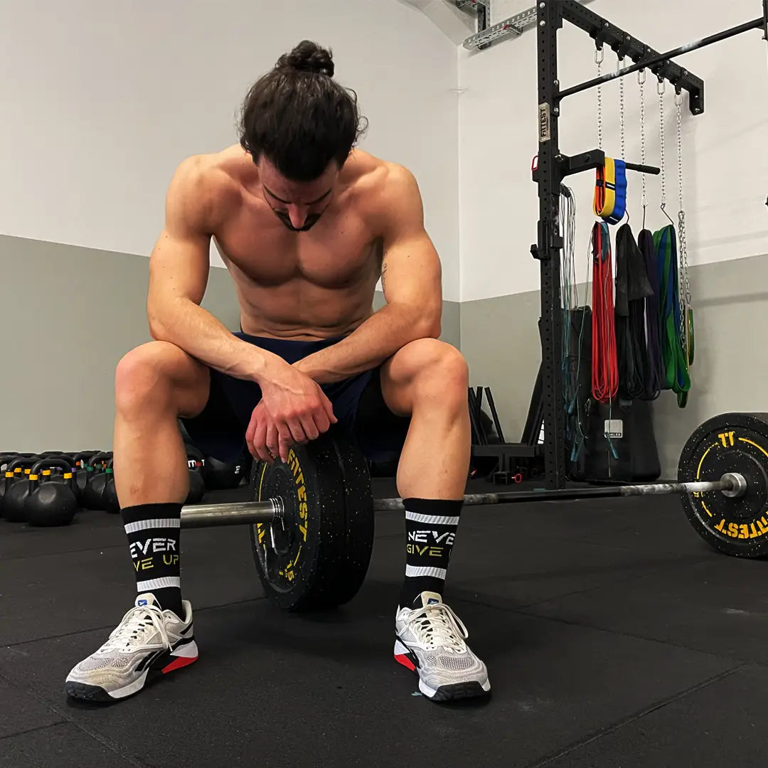 Chaussettes « Never give up »
