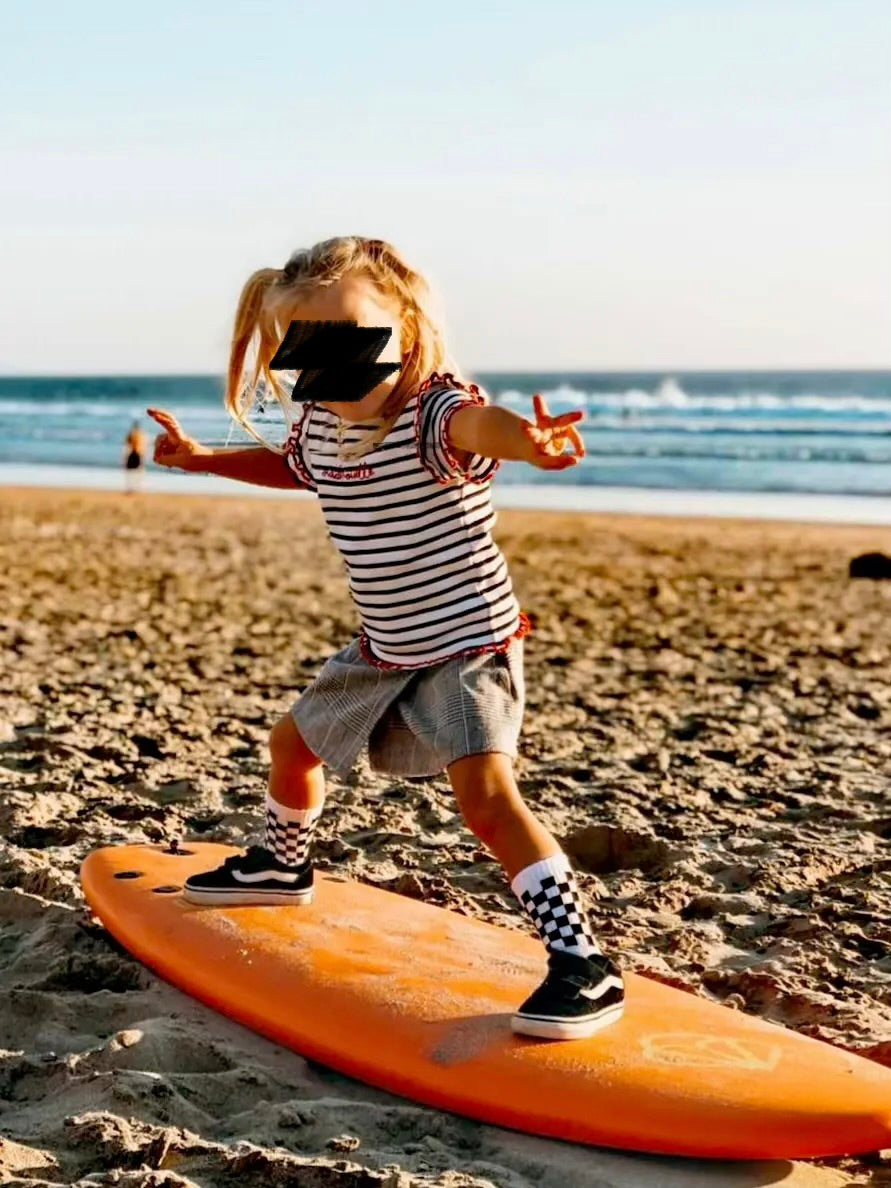 Chaussettes « Old school échecs » (noir) Kids