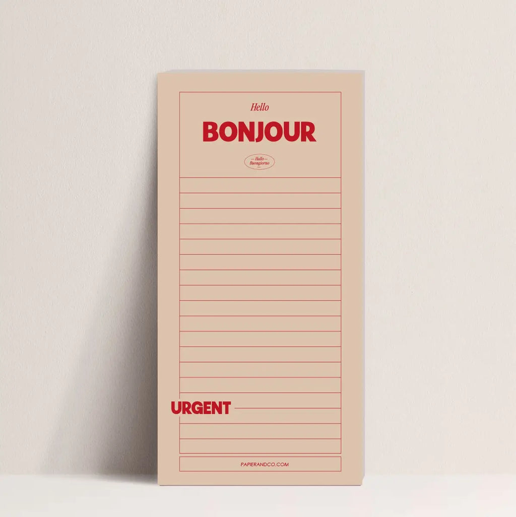 Bloc-notes « Bonjour »