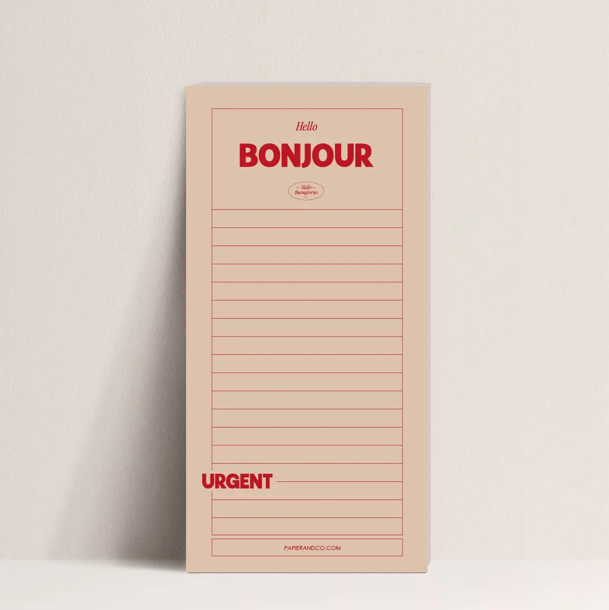 Bloc-notes « Bonjour »