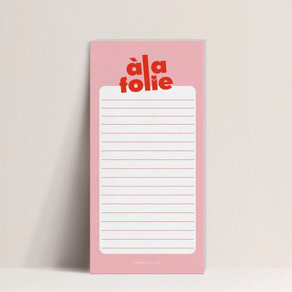 Bloc-notes « À la folie »