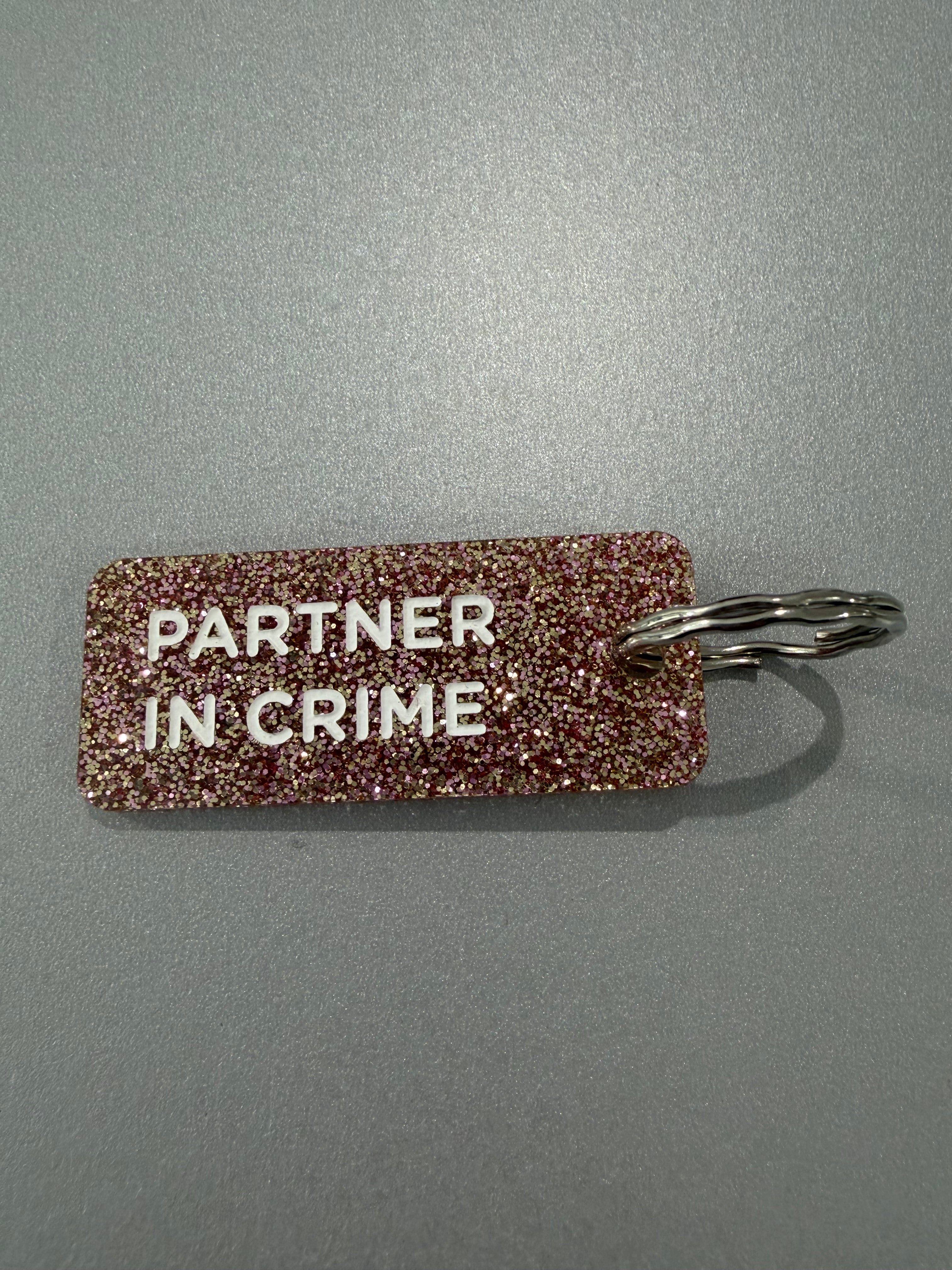 Porte-clé paillette - différentes phrases disponibles