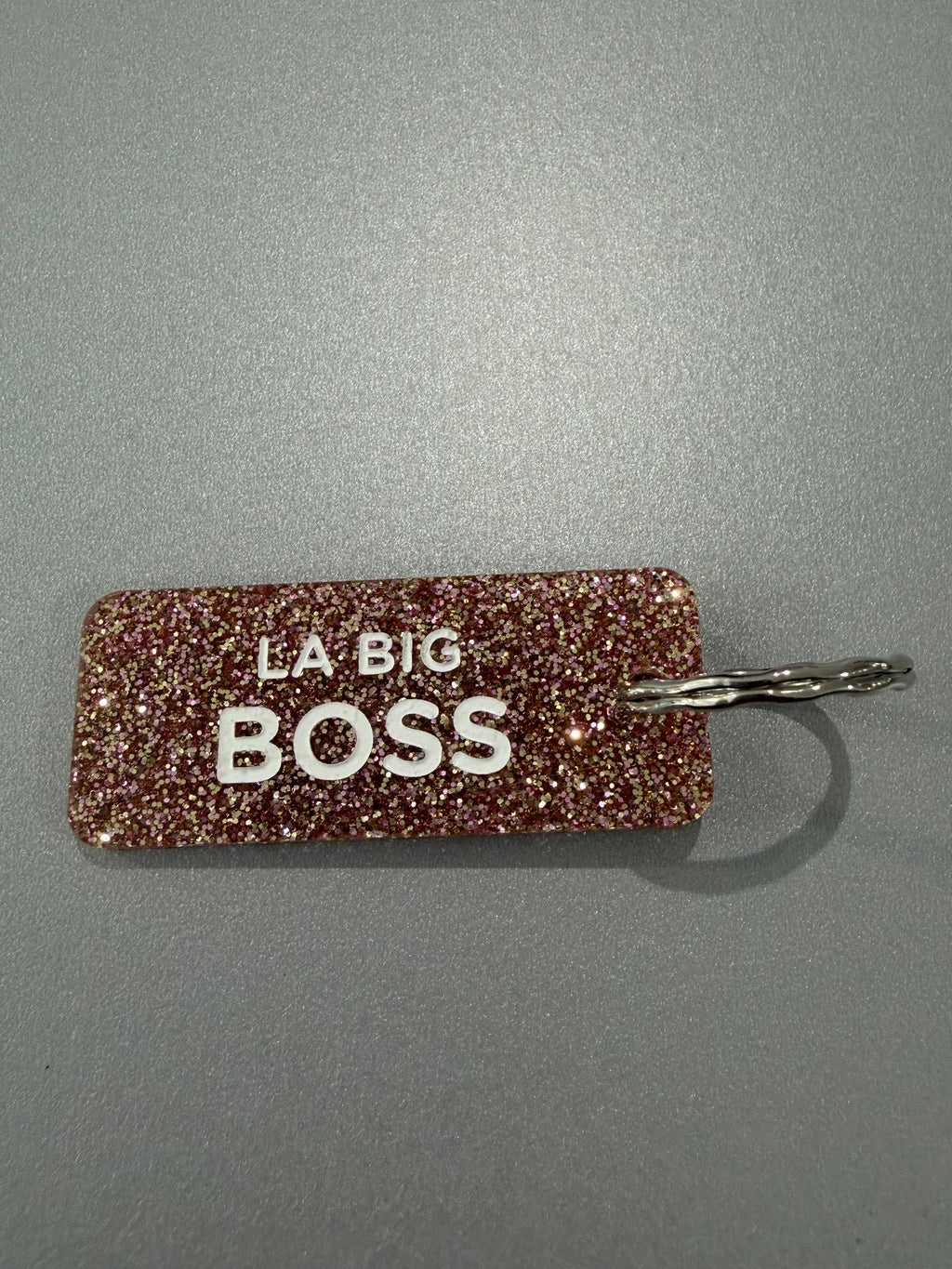 Porte-clé paillette - différentes phrases disponibles