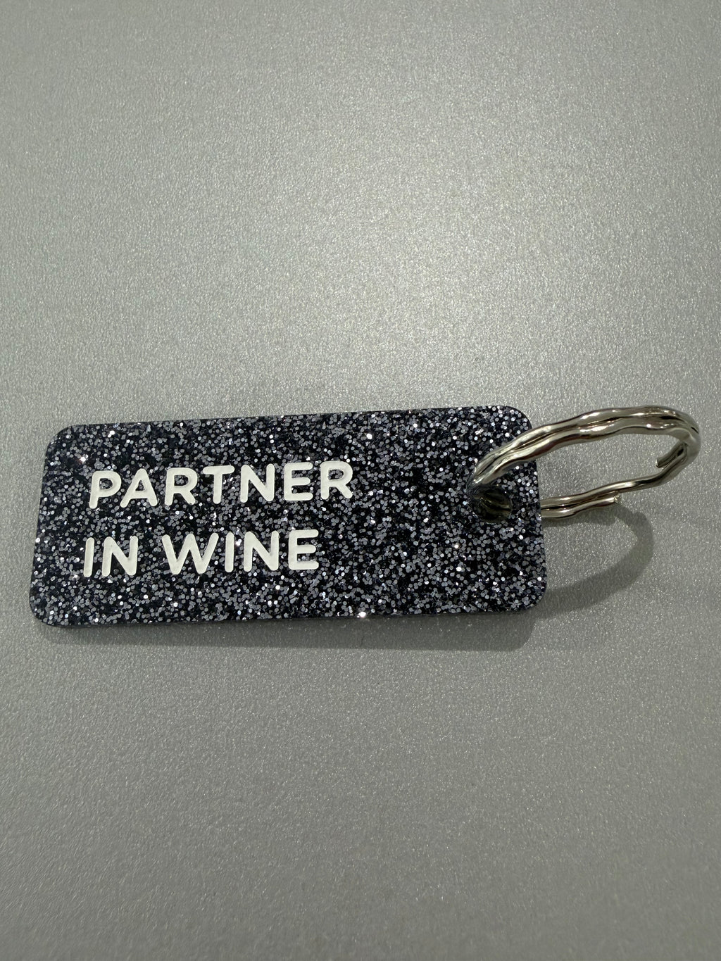 Porte-clé paillette - différentes phrases disponibles