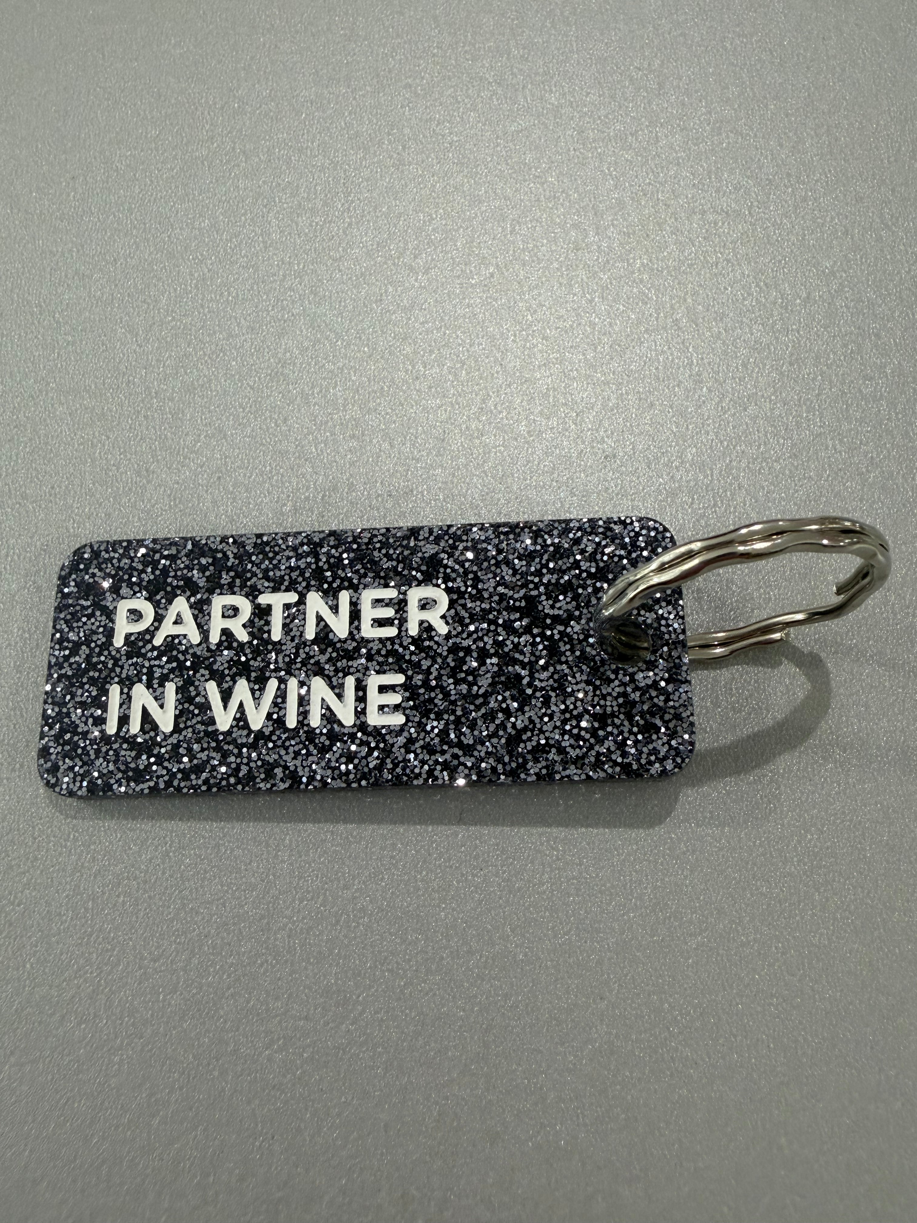 Porte-clé paillette - différentes phrases disponibles