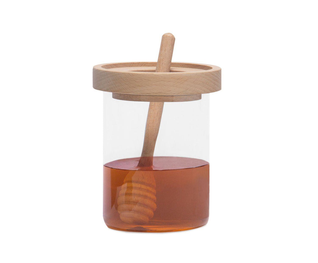 Pot à miel et sa cuillère en bois 🍯