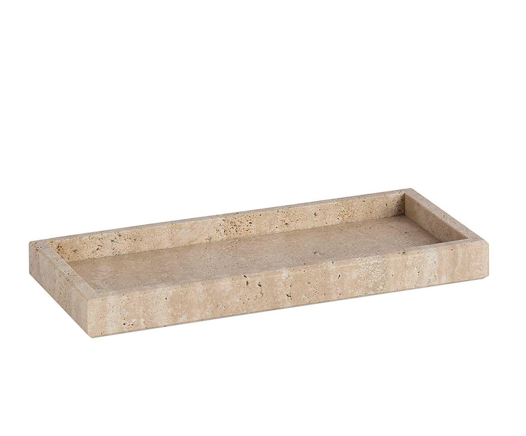 Plateau en travertin - rectangulaire