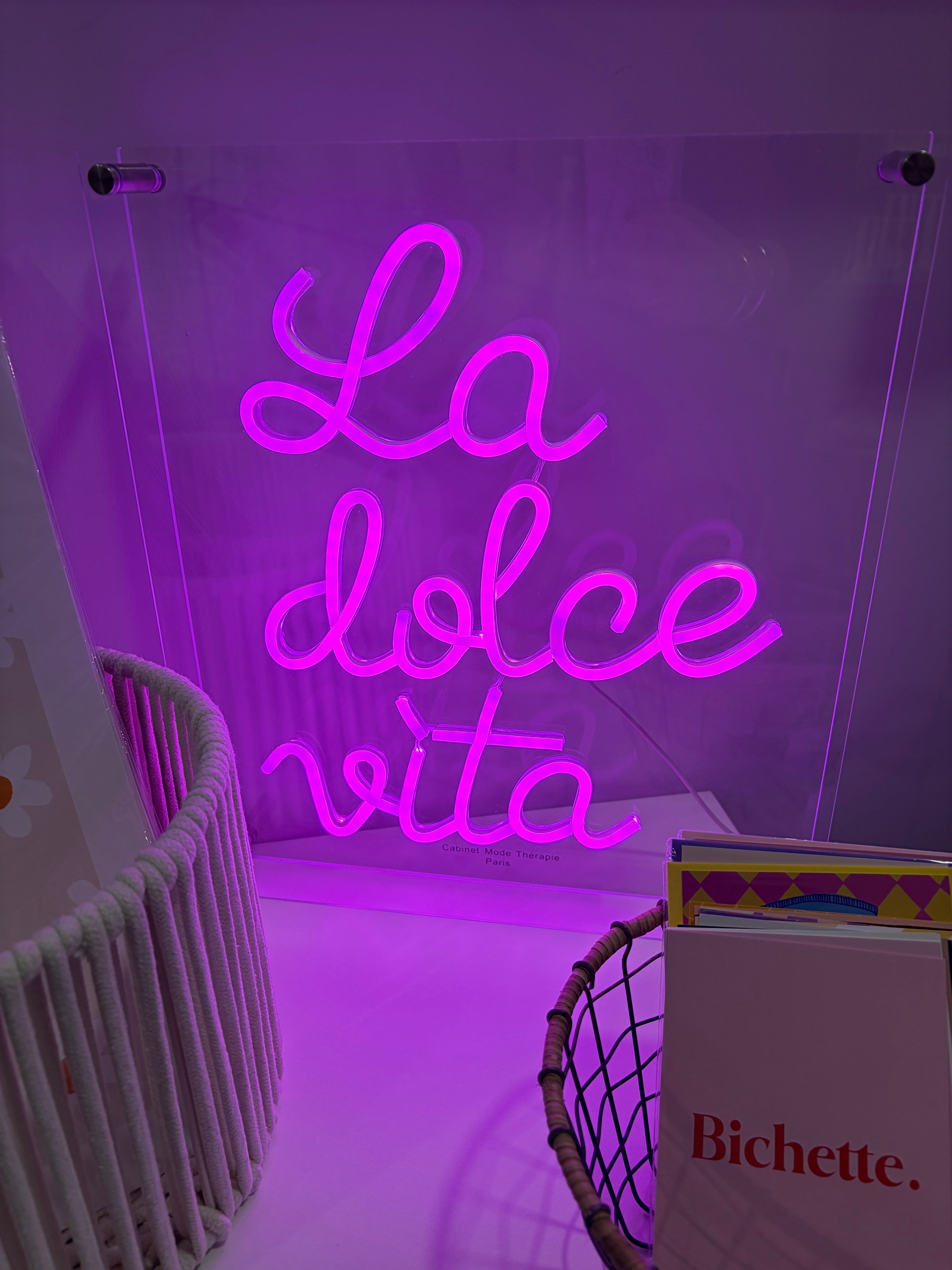 Enseigne lumineuse « La dolce vita »
