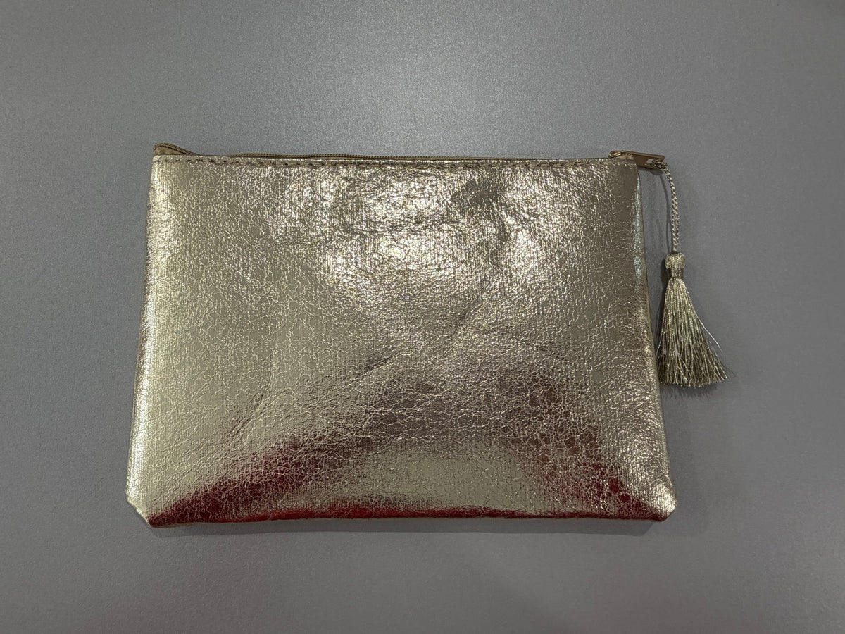 Pochette « Love » effet métallisé - Or ou Argent
